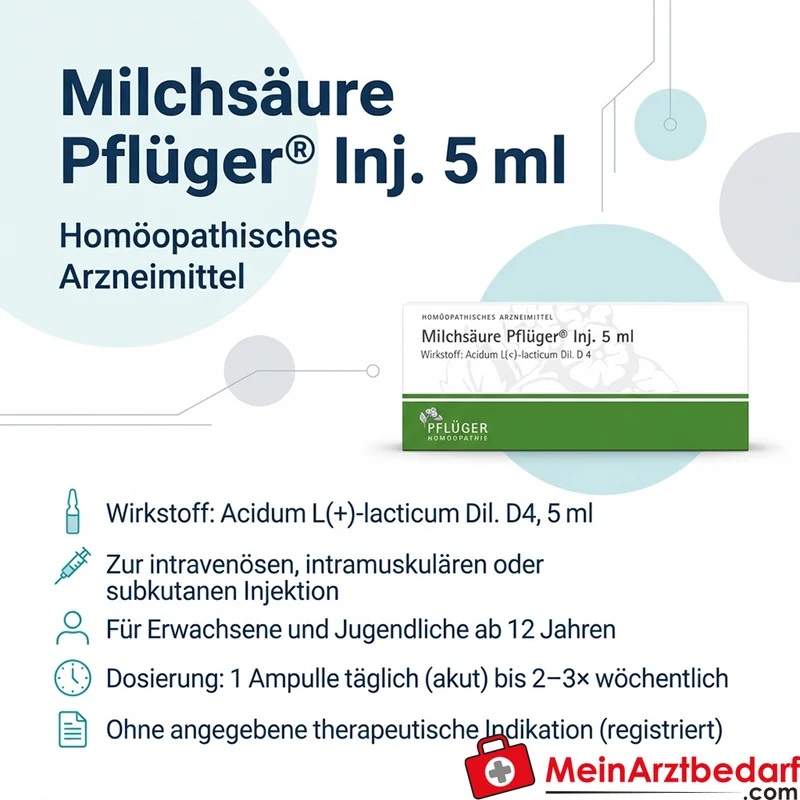Pflüger Milchsäure (Acidum sarcolacticum D4) Injektionsampullen 5 ml 10 Stück