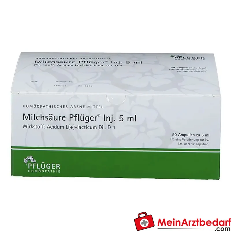Pflüger Milchsäure (Acidum sarcolacticum D4) Injektionsampullen 5 ml 10 Stück