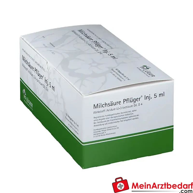 Pflüger Milchsäure (Acidum sarcolacticum D4) Injektionsampullen 5 ml 10 Stück
