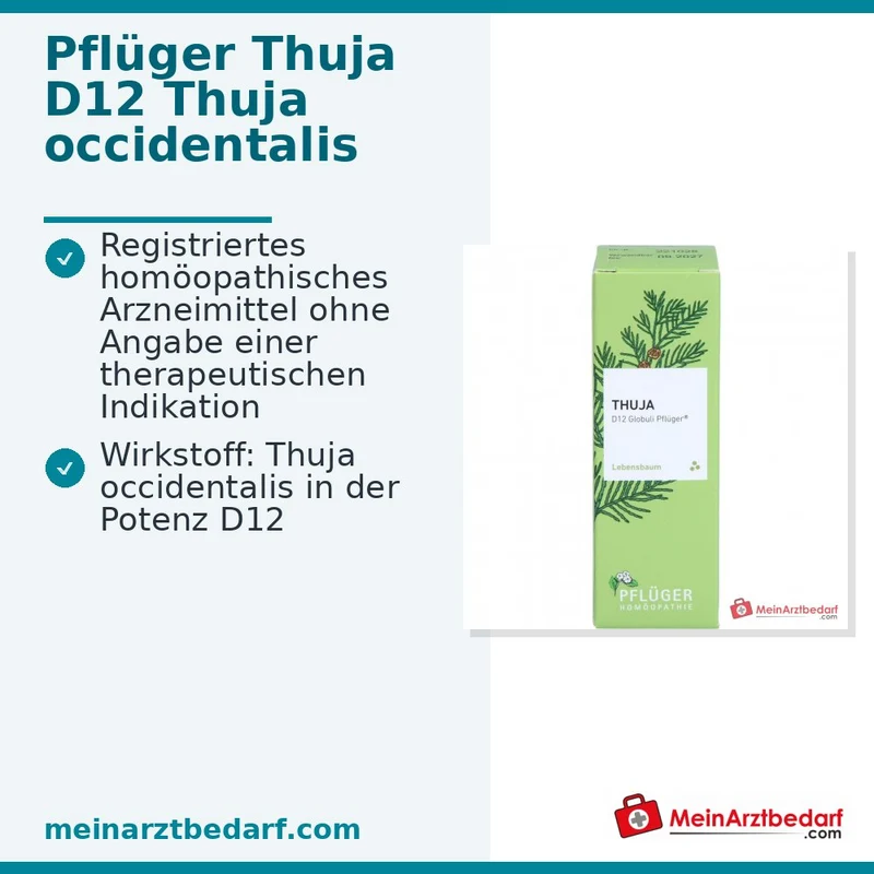 Pflüger Thuja D12 Globuli 10 g mit Dosierspender