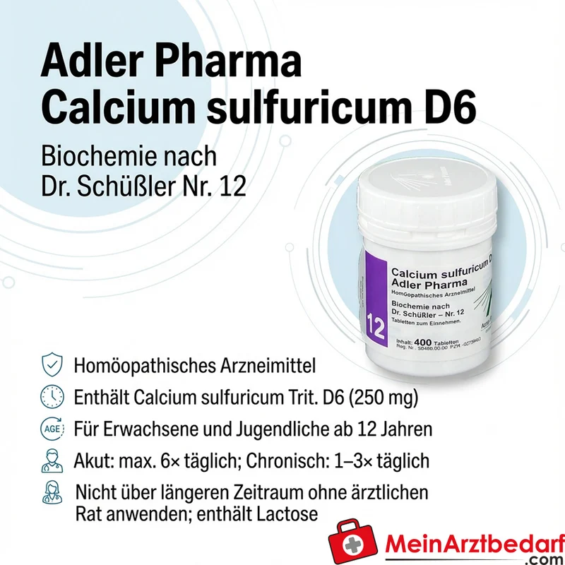 Adler Pharma Calcium sulfuricum D6 250 mg Tabletten
