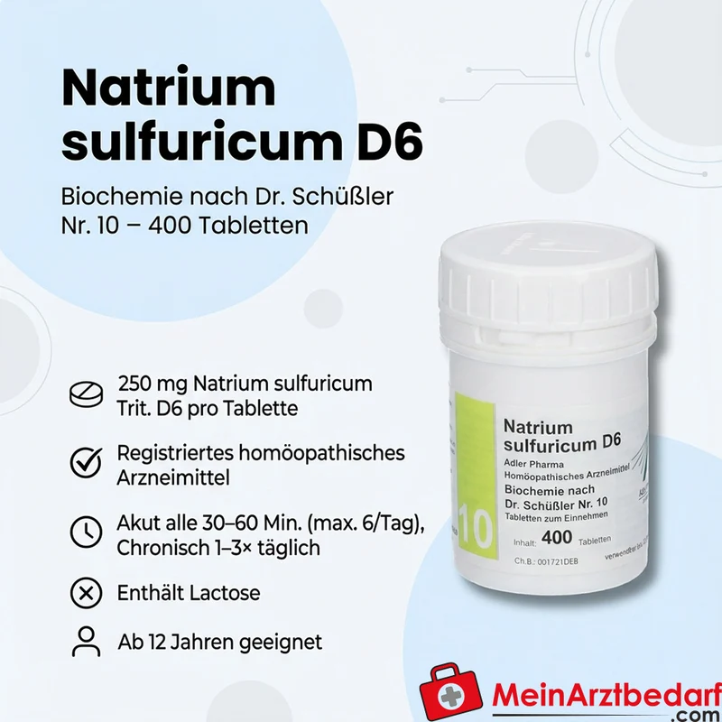 Adler Pharma Natrium sulfuricum D6 250 mg Tabletten