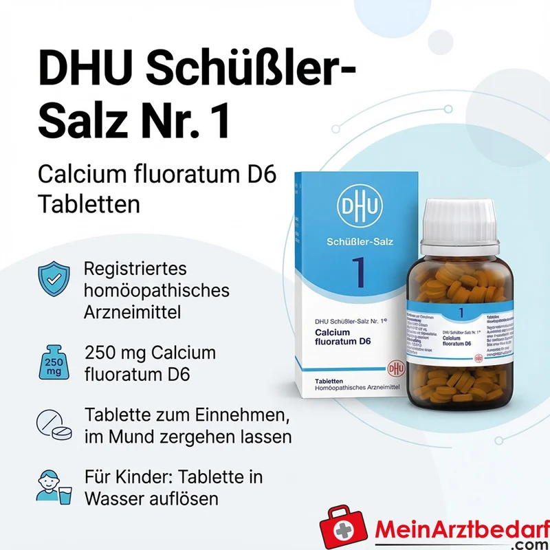 DHU Schüßler-Salz Nr. 1 Calcium fluoratum D6 250 mg Tabletten 80 Stück