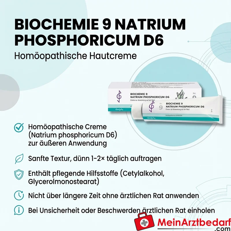 BIOCHEMIE 9 Natrium phosphoricum D6 Creme 10 mg 1 Packung
