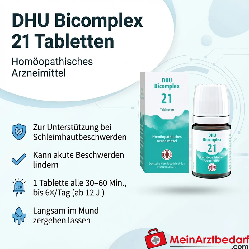 DHU Bicomplex 21 homöopathisches Arzneimittel Tabletten bei Schleimhautbeschwerden