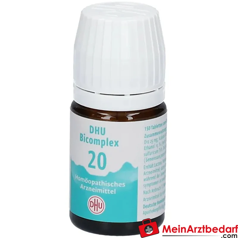DHU Bicomplex 20 Tabletten 150 Stück – Ferrum phosphoricum D12, Kalium arsenicosum D6, Kalium chloratum D6, Kalium sulfuricum D6