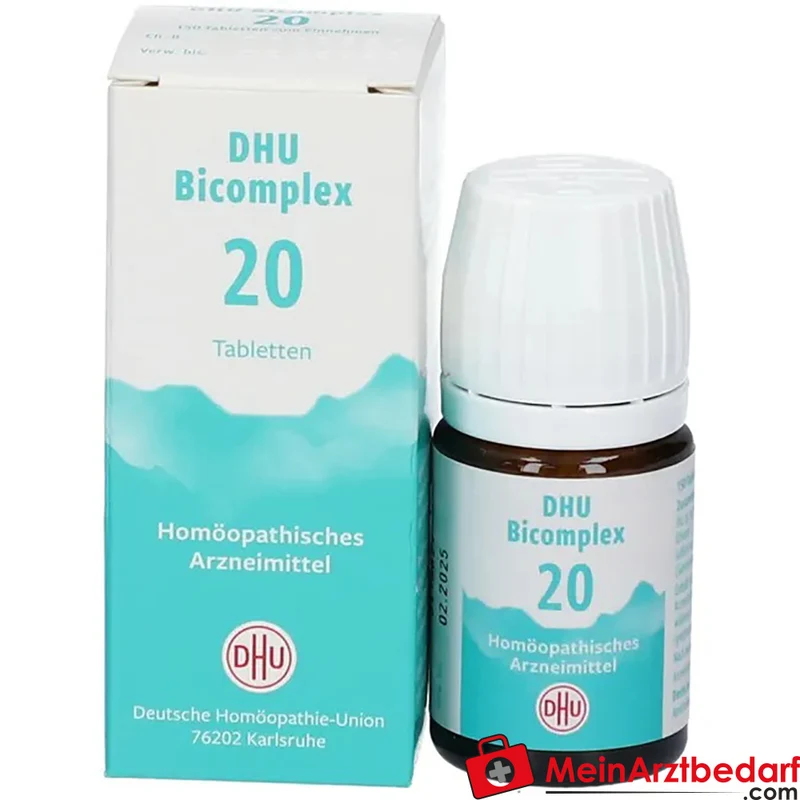 DHU Bicomplex 20 Tabletten 150 Stück – Ferrum phosphoricum D12, Kalium arsenicosum D6, Kalium chloratum D6, Kalium sulfuricum D6