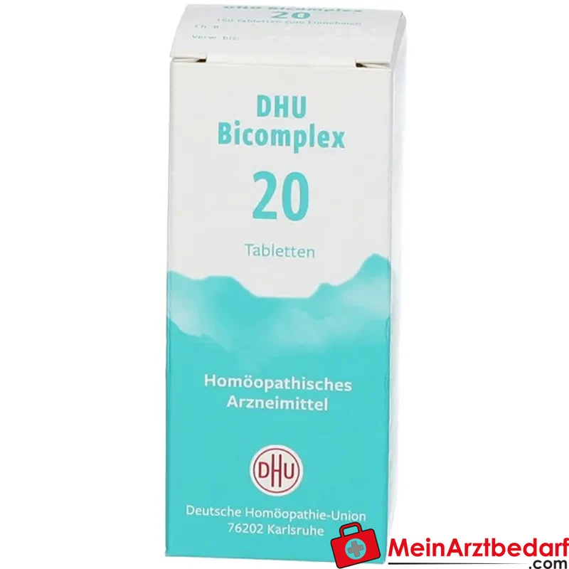 DHU Bicomplex 20 Tabletten 150 Stück – Ferrum phosphoricum D12, Kalium arsenicosum D6, Kalium chloratum D6, Kalium sulfuricum D6