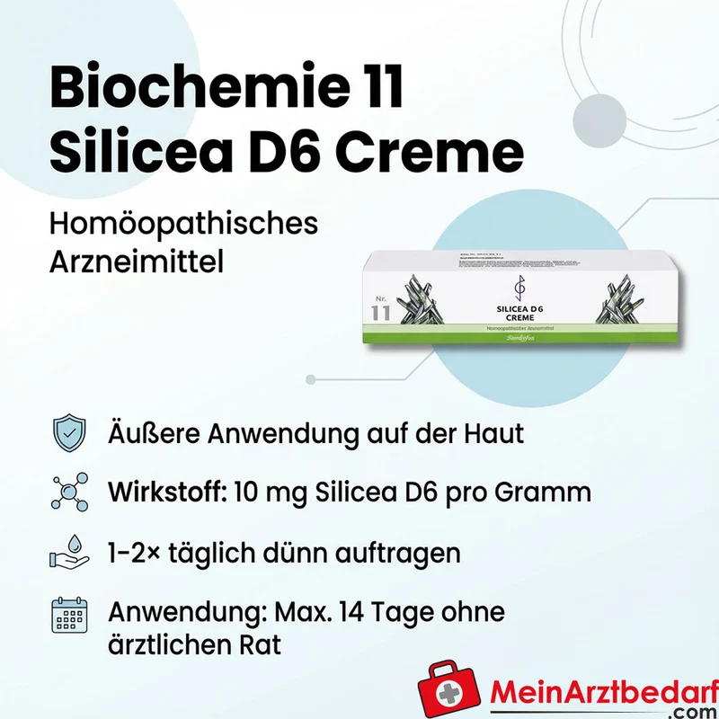Bombastus Biochemie 11 Silicea D6 Creme 10 mg/g