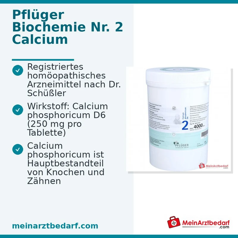 Pflüger Biochemie Nr. 2 Calcium phosphoricum D6 Tabletten, 100 St.