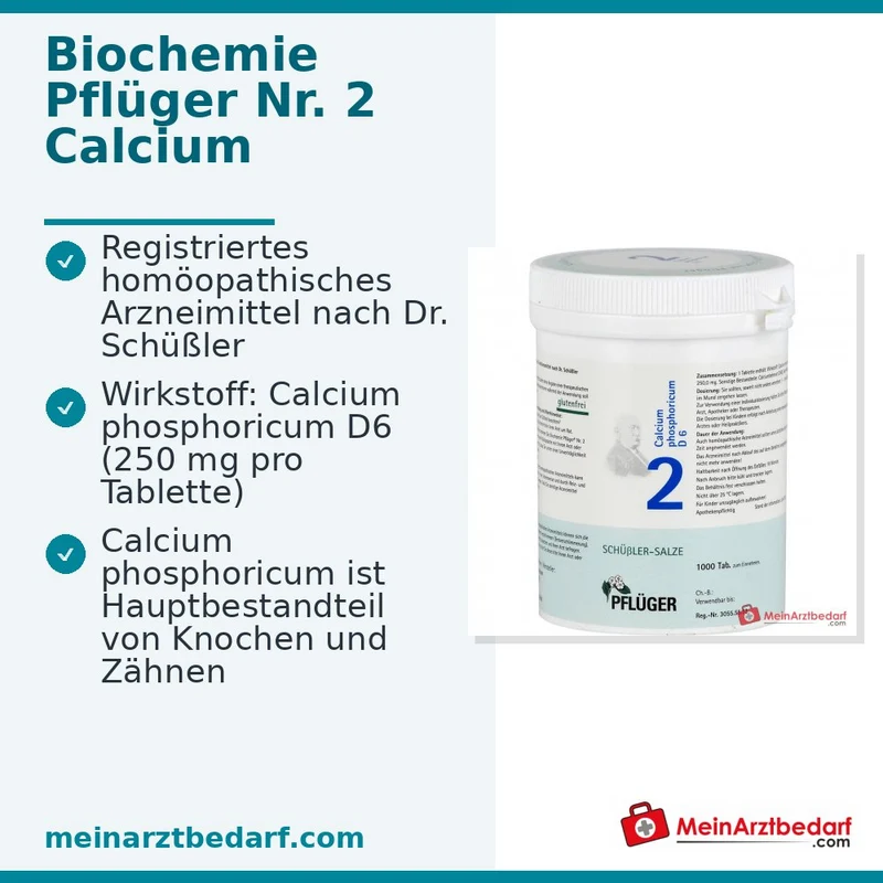 Pflüger Biochemie Nr. 2 Calcium phosphoricum D6 Tabletten, 100 St.