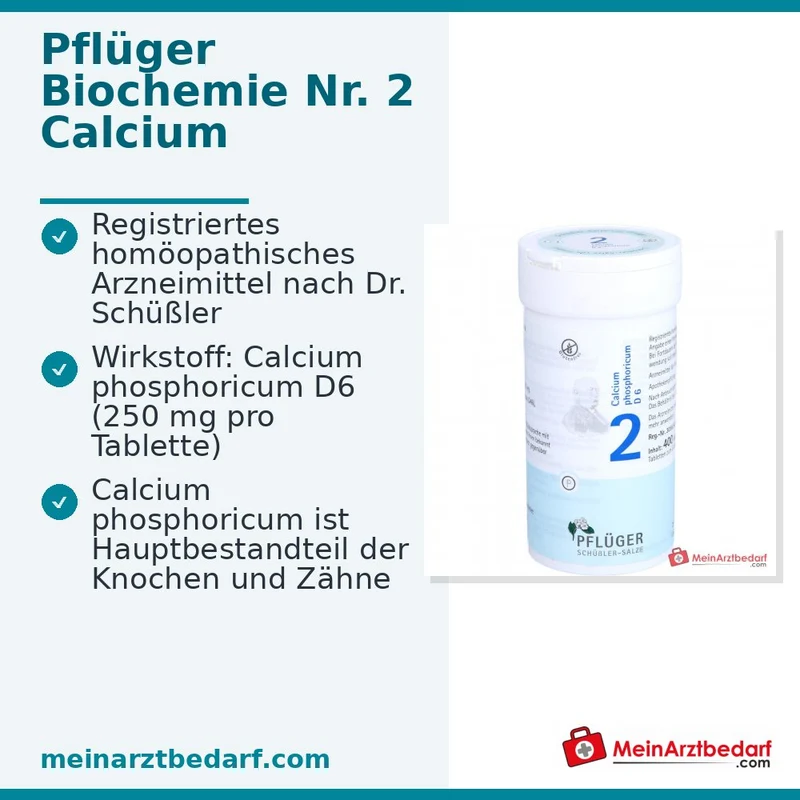 Pflüger Biochemie Nr. 2 Calcium phosphoricum D6 Tabletten, 100 St.