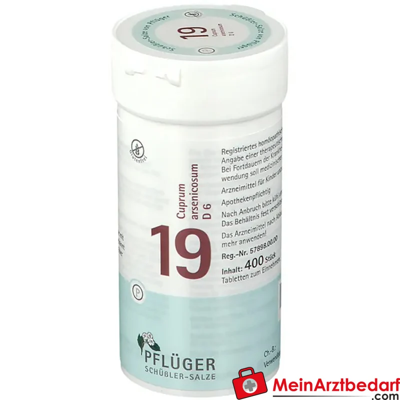 Biochemie Pflüger Nr. 19 Cuprum arsenicosum D6 250 mg Tabletten