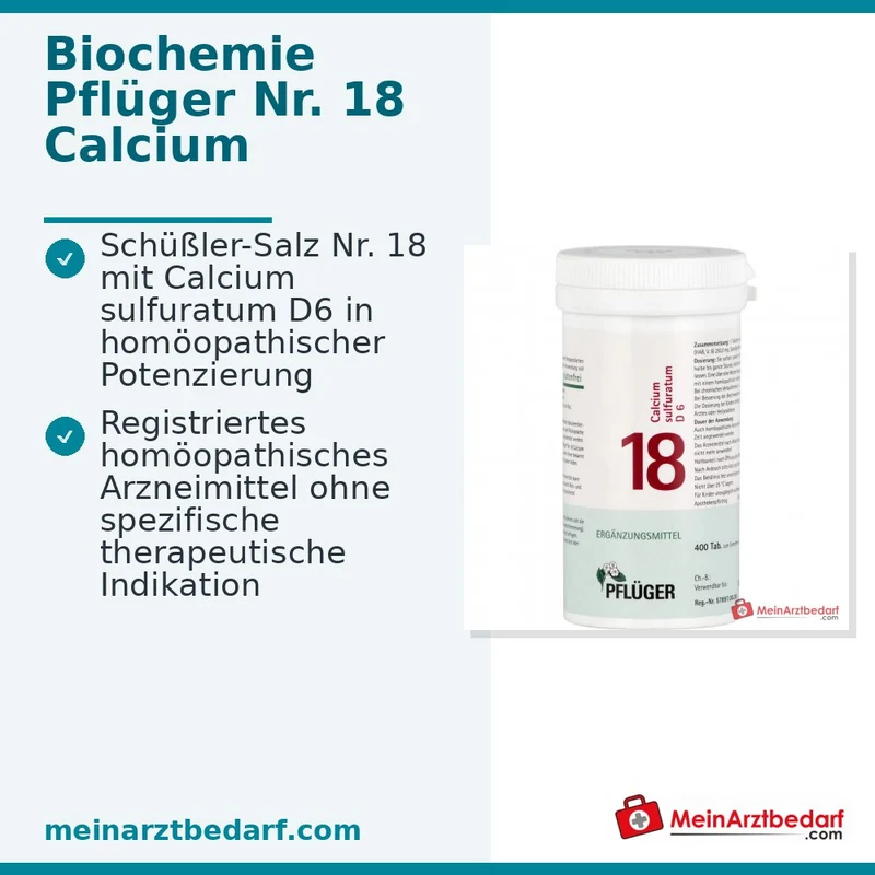 Biochemie Pflüger Nr. 18 Calcium sulfuratum D6 Tabletten, 400 St.