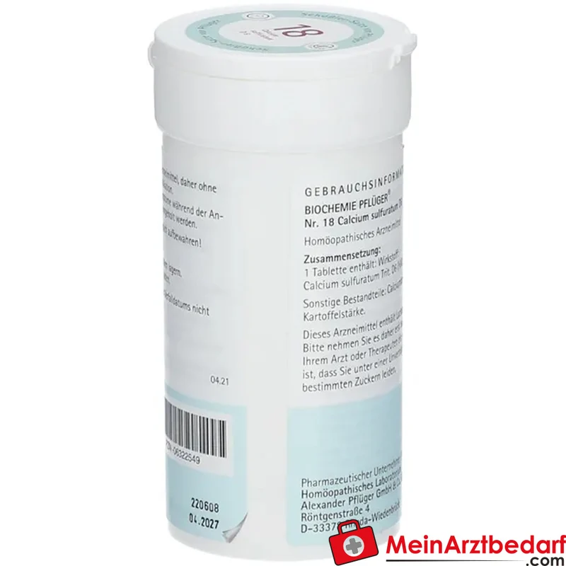 Biochemie Pflüger Nr. 18 Calcium sulfuratum D6 Tabletten, 400 St.