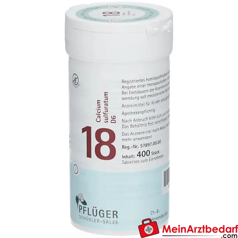 Biochemie Pflüger Nr. 18 Calcium sulfuratum D6 Tabletten, 400 St.