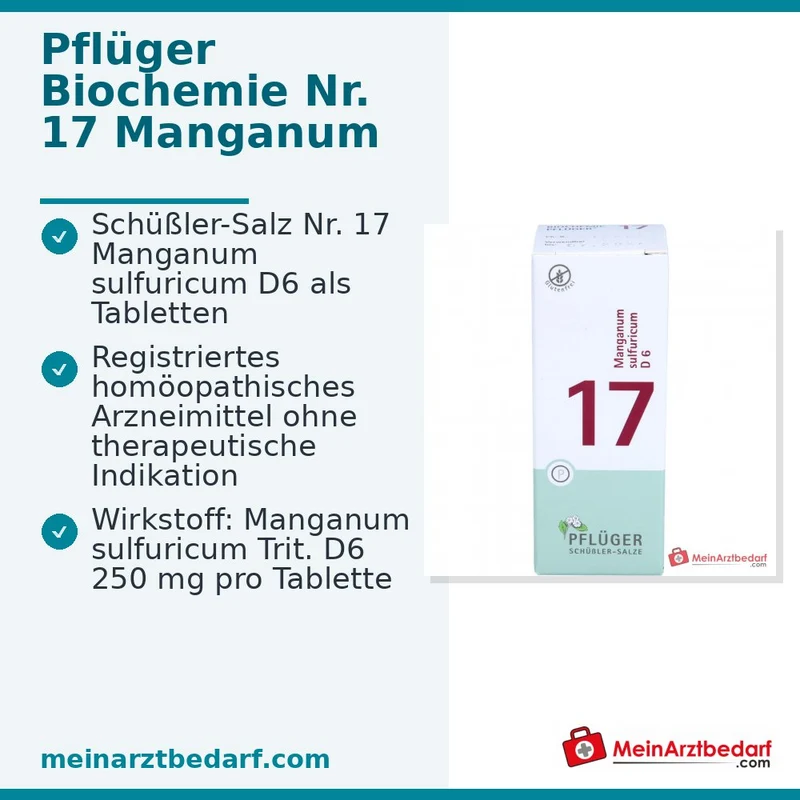 Pflüger Biochemie Nr. 17 Manganum sulfuricum Tabletten, 100 St.