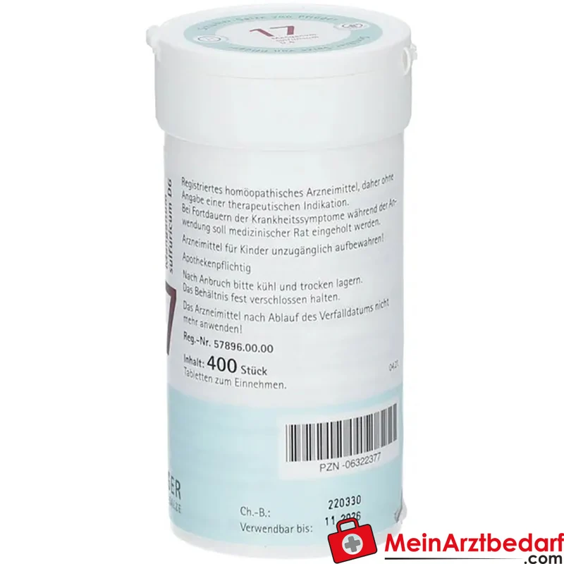 Pflüger Biochemie Nr. 17 Manganum sulfuricum Tabletten, 100 St.