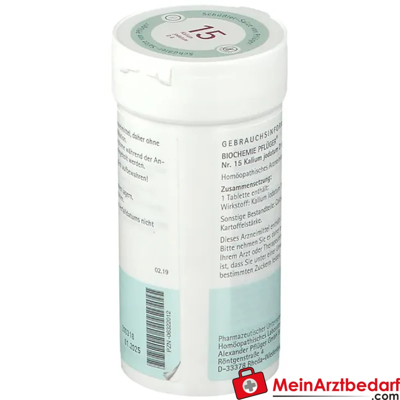 Biochemie Pflüger Nr. 15 Kalium jodatum D6 250 mg Tabletten 400 Stück