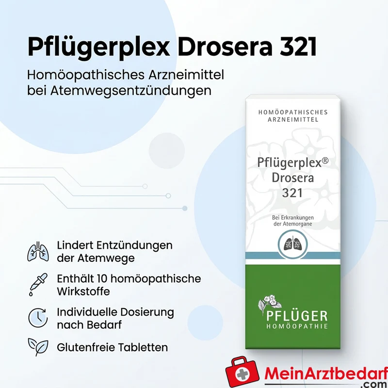 Pflügerplex Drosera 321 homöopathisches Arzneimittel Tabletten mit Drosera und Eucalyptus