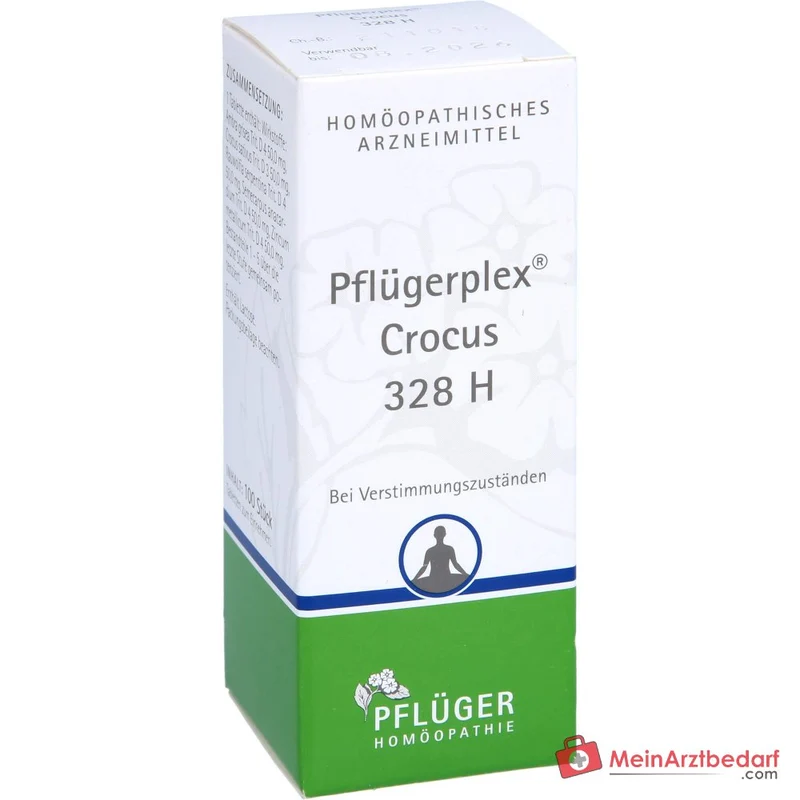 Pflügerplex Crocus 328 H Tabletten 100 St homöopathisches Arzneimittel, Wirkstoffe je 50 mg