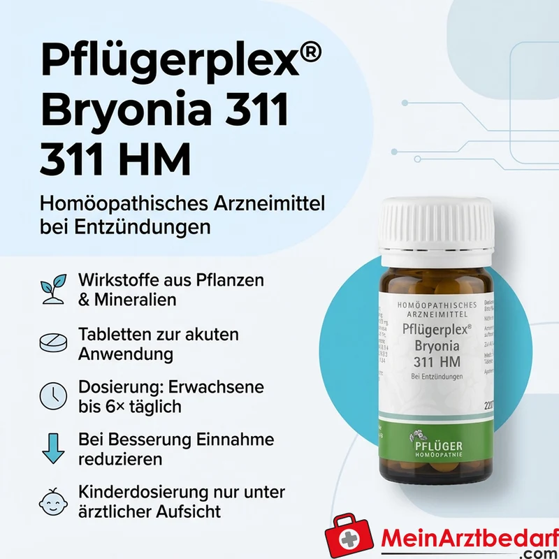 Pflügerplex Bryonia 311 HM (Bryonia, Euphrasia, Belladonna) Tabletten 100 Stück