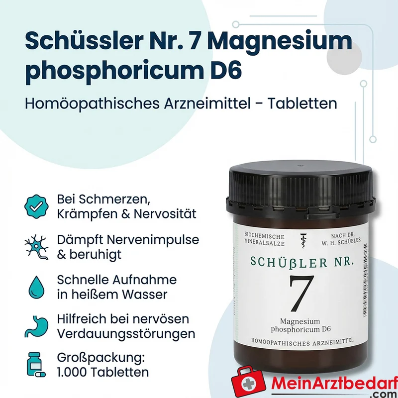 Schüssler Nr. 7 Magnesium phosphoricum D6 Tabletten 1000 Stück