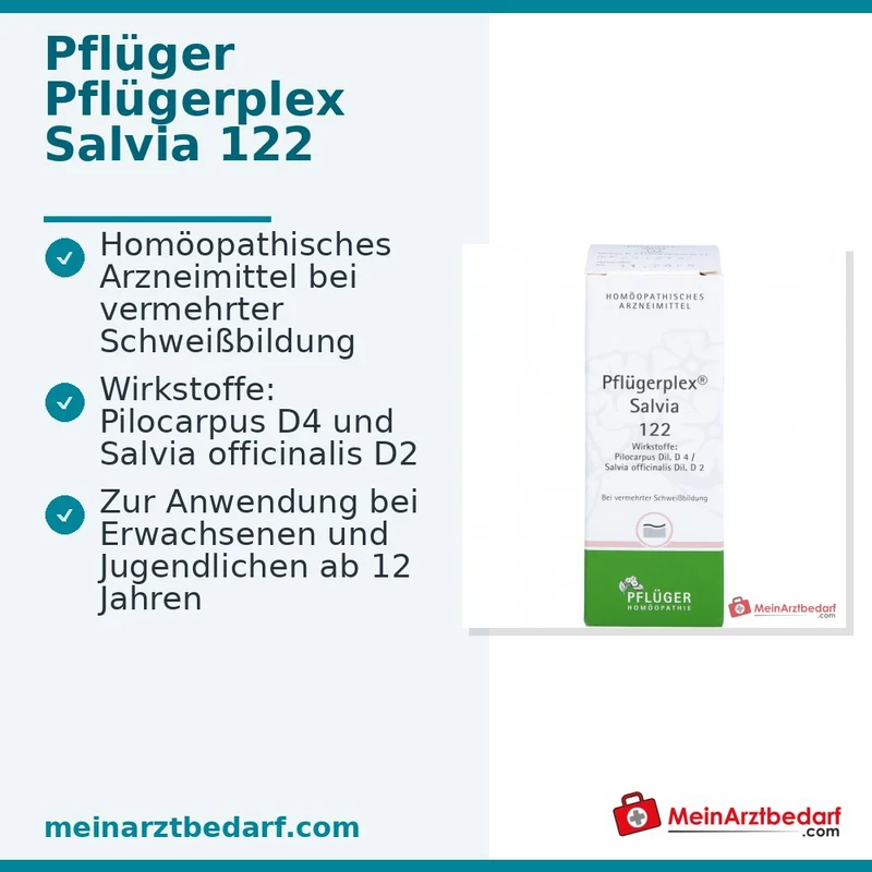 Pflügerplex Salvia 122 Pilocarpus D4 500 mg Salvia officinalis D2 500 mg Tropfen 10,8 ml