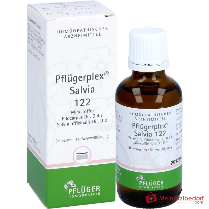 Pflügerplex Salvia 122 Pilocarpus D4 500 mg Salvia officinalis D2 500 mg Tropfen 10,8 ml