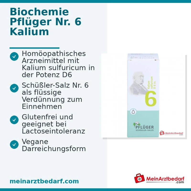 Biochemie Pflüger Nr. 6 Kalium sulfuricum D6 Tropfen 30 ml