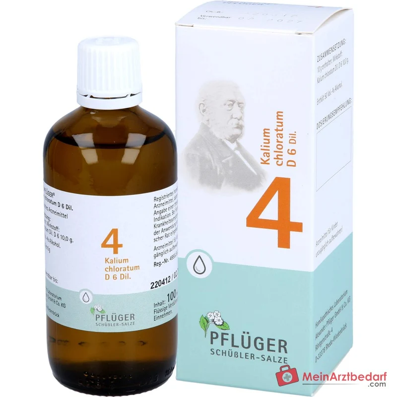 Biochemie Pflüger Nr. 4 Kalium chloratum D6 Tropfen 1000 mg 100 ml