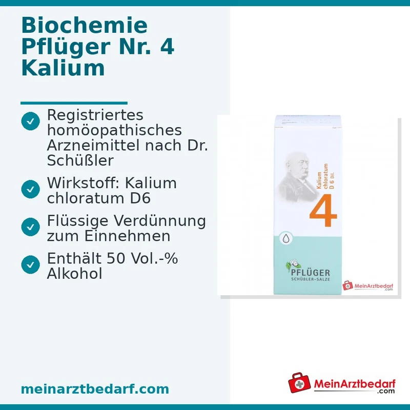 Biochemie Pflüger Nr. 4 Kalium chloratum D6 Tropfen 1000 mg 100 ml