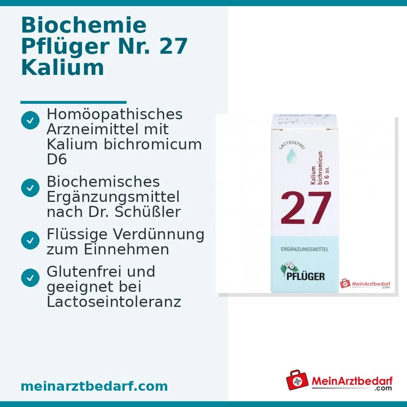 Biochemie Pflüger 27 Kalium bichromicum D6 Tropfen 30 ml