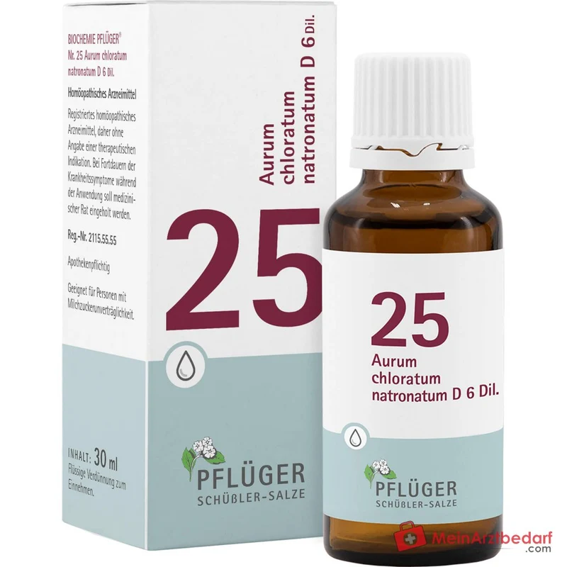 Biochemie Pflüger Nr. 25 Aurum chloratum natronatum D6 Tropfen 30 ml