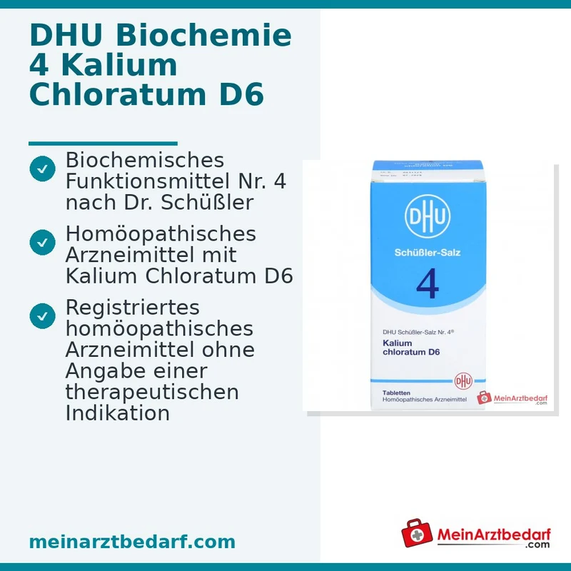 DHU Biochemie 4 Kalium Chloratum D6 Tabletten, 200 St.