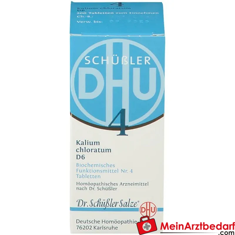 DHU Biochemie 4 Kalium Chloratum D6 Tabletten, 200 St.