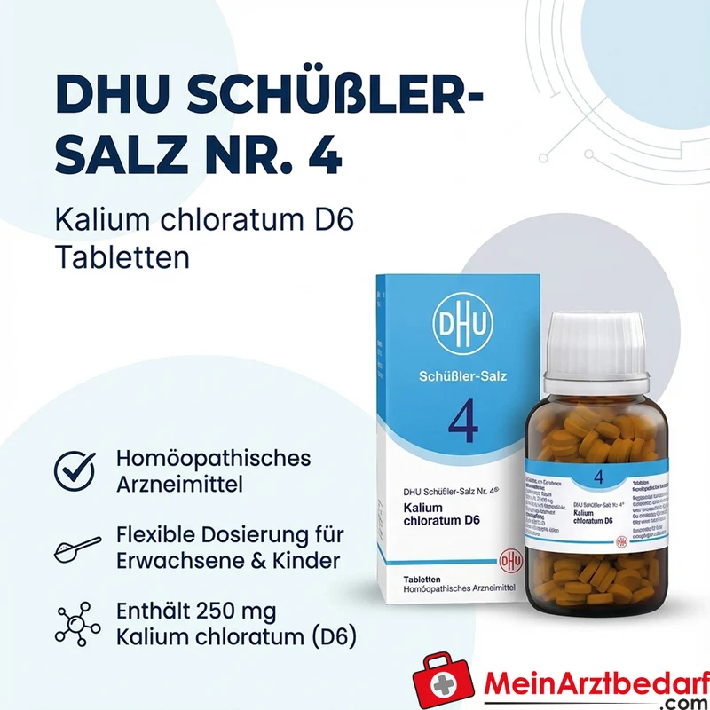 DHU Biochemie 4 Kalium Chloratum D6 Tabletten, 200 St.