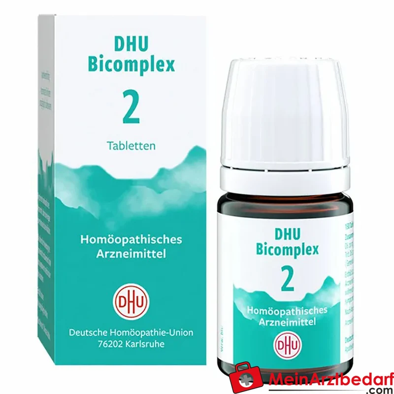 DHU Bicomplex 2 Tabletten – Calcium phosphoricum D6, Ferrum phosphoricum D6, Kalium phosphoricum D6, Natrium chloratum D6, Silicea D12, 150 Stück