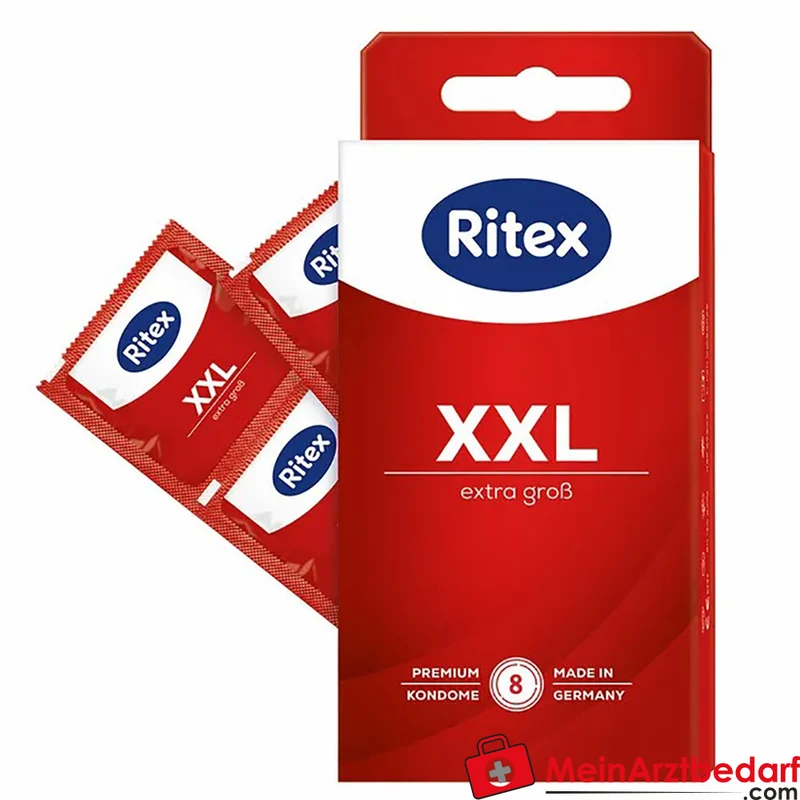 Ritex XXL Kondome 55 mm Breite 200 mm Länge Naturkautschuklatex 8 Stück