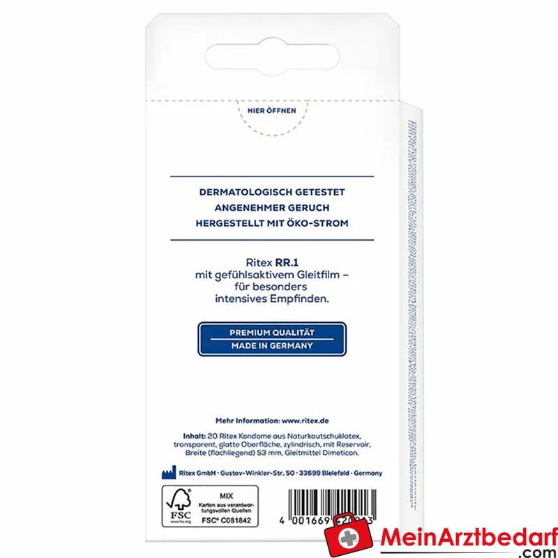 Ritex RR.1 Kondom hauchzart mit gefühlsaktivem Gleitfilm 1 Stück