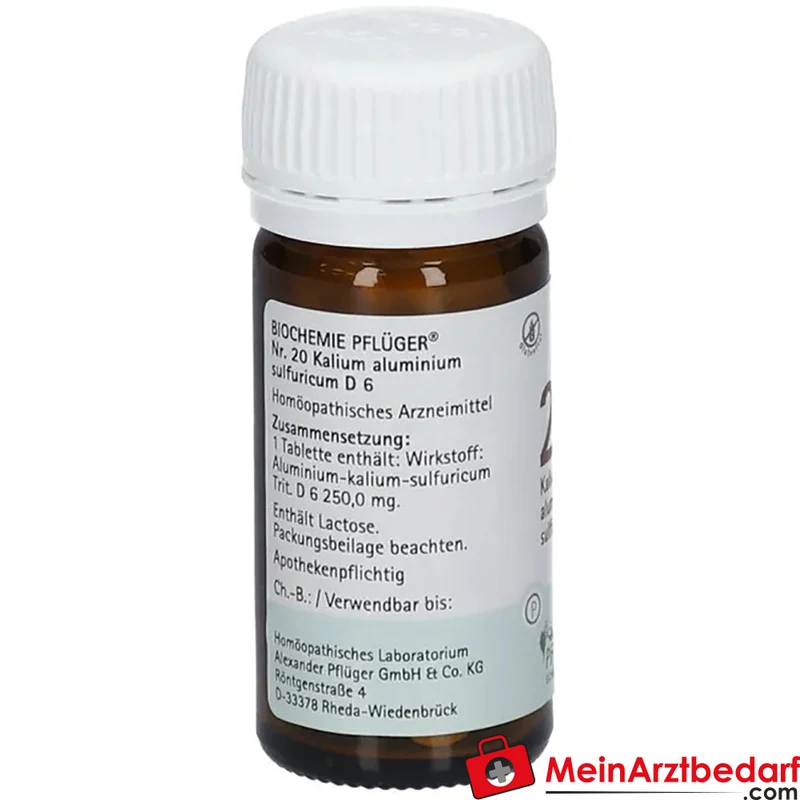 Biochemie Pflüger Nr. 20 Kalium aluminium sulfuricum D6 Tabletten, 100 St.