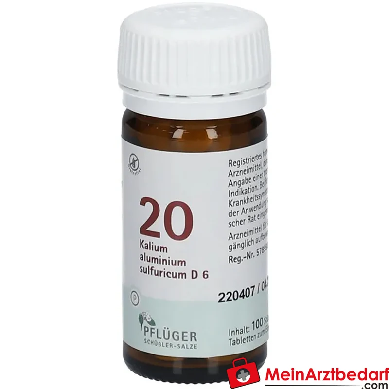 Biochemie Pflüger Nr. 20 Kalium aluminium sulfuricum D6 Tabletten, 100 St.