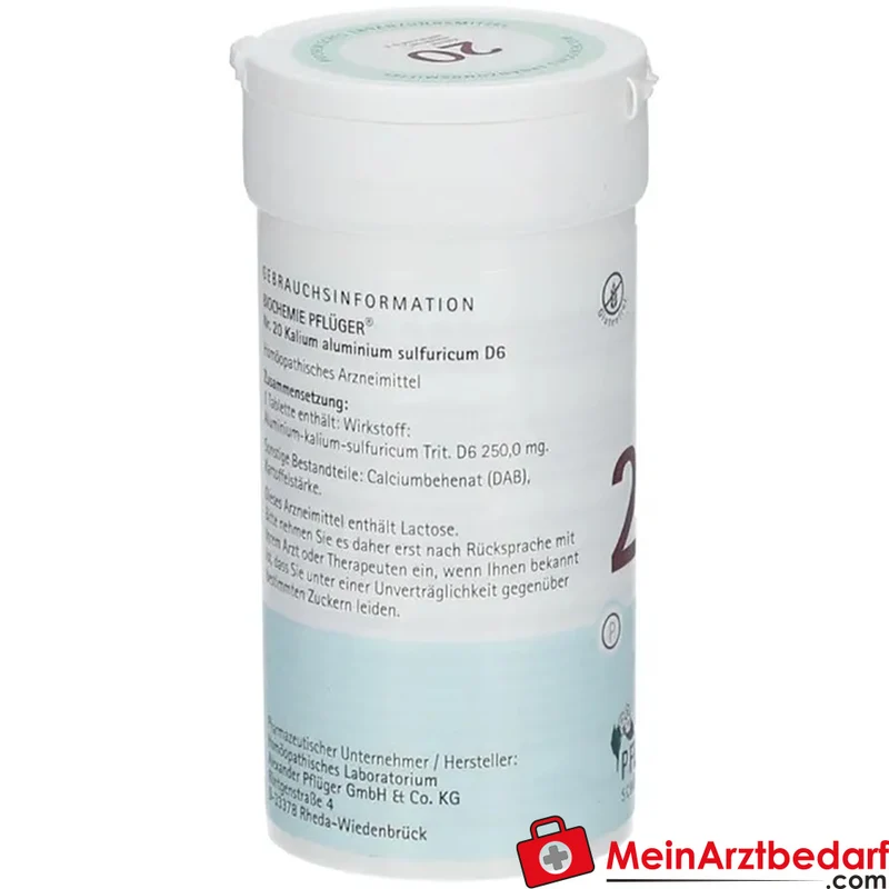 Biochemie Pflüger Nr. 20 Kalium aluminium sulfuricum D6 Tabletten, 100 St.