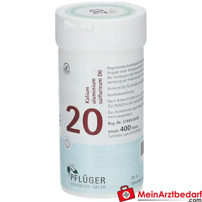 Biochemie Pflüger Nr. 20 Kalium aluminium sulfuricum D6 Tabletten, 100 St.