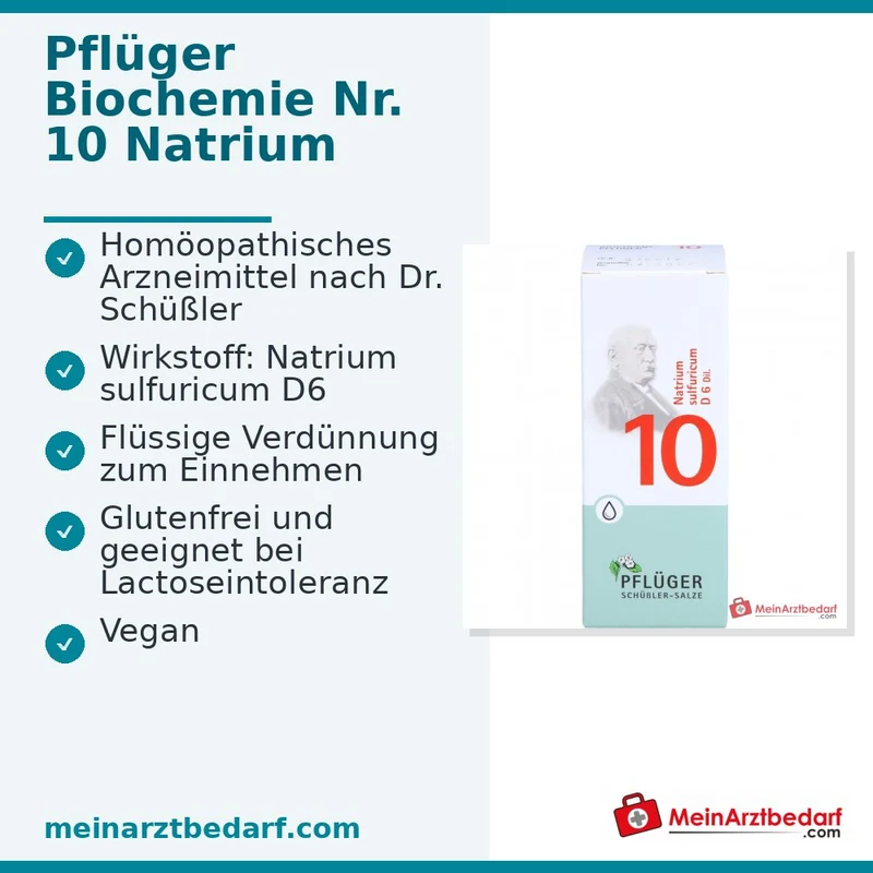 Biochemie Pflüger Nr. 10 Natrium sulfuricum D6 Tropfen