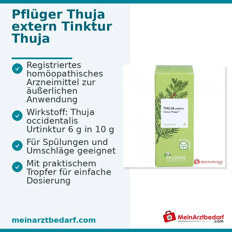 Pflüger Thuja extern Tinktur Thuja occidentalis Urtinktur, 20 ml