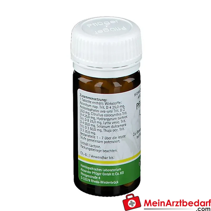 Pflüger Pflügerplex Uva ursi 358 Aconitum napellus / Arctostaphylos uva-ursi / Colocynthis / Hydrargyrum bichloratum / Lytta vesicatoria / Solanum dulcamara / Thuja occidentalis Tabletten, 100 St.