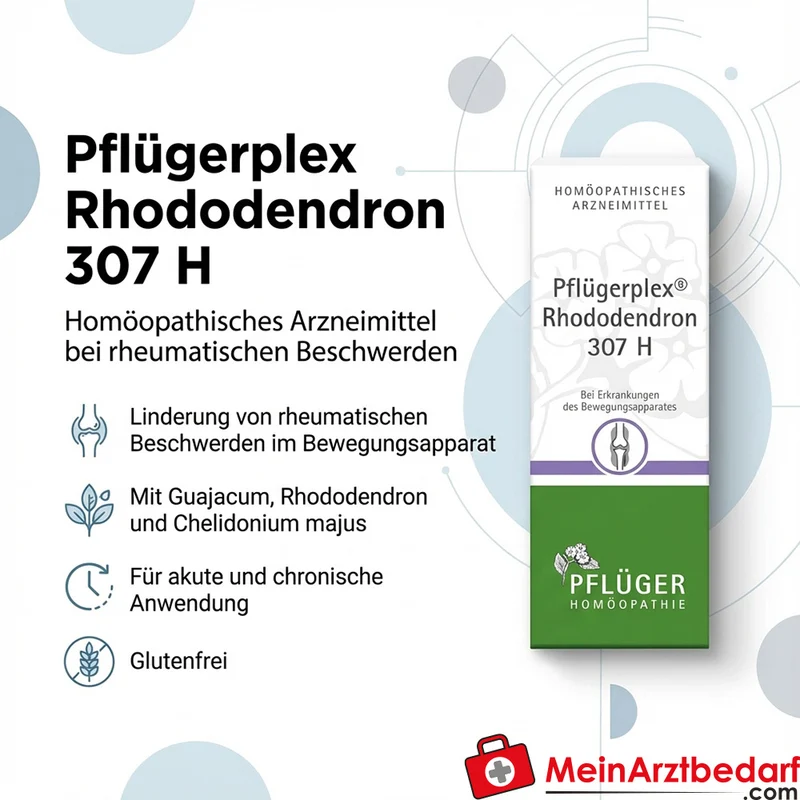 Pflüger Pflügerplex Rhododendron 307 H Acidum silicicum / Bryonia / Chelidonium majus / Filipendula ulmaria / Guajacum / Rhododendron / Thuja occidentalis Tabletten, 100 St.