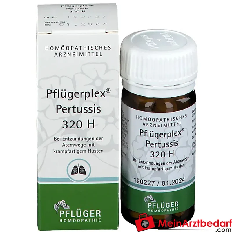 Pflüger Pflügerplex Pertussis 320 H Carbo vegetabilis / Ipecacuanha / Cuprum metallicum / Drosera / Hyoscyamus niger / Narcissus pseudonarcissus / Spongilla lacustris / Dactylopius coccus Tabletten, 100 St.