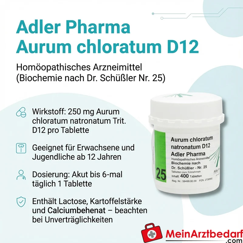 Adler Pharma Aurum chloratum natronatum D12 Tabletten 250 mg